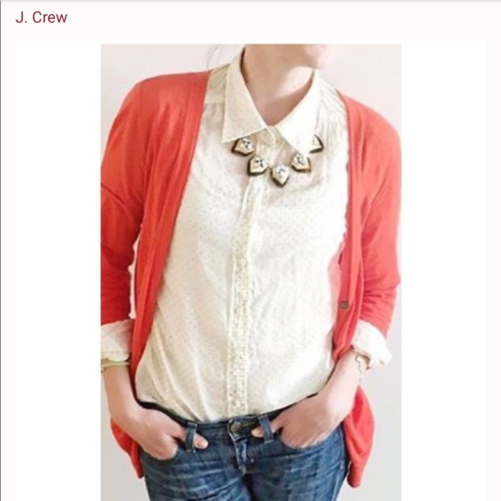 J. Crew Swiss Polka Dot Button Down Shirt Blouse